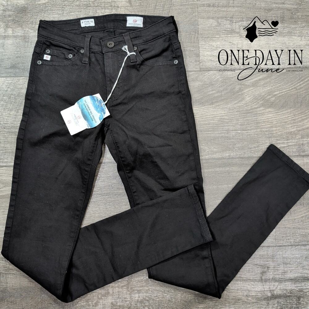 AG Adriano Goldschmied B-Type 02 Jeans Night Slim Straight NWT $198 Size 00 (22)
